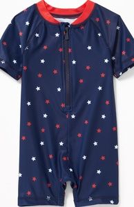 Nwt Baby UPF Swim Protection One Piece 3-6 Months July 4th